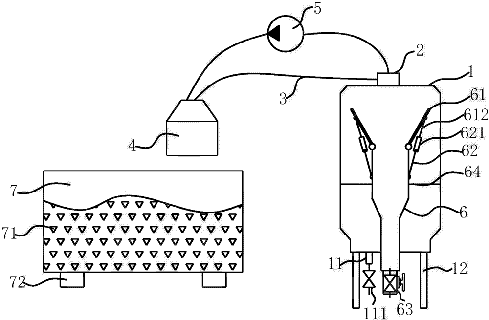 Water jet sand storage pool cleaning and separating recycling device