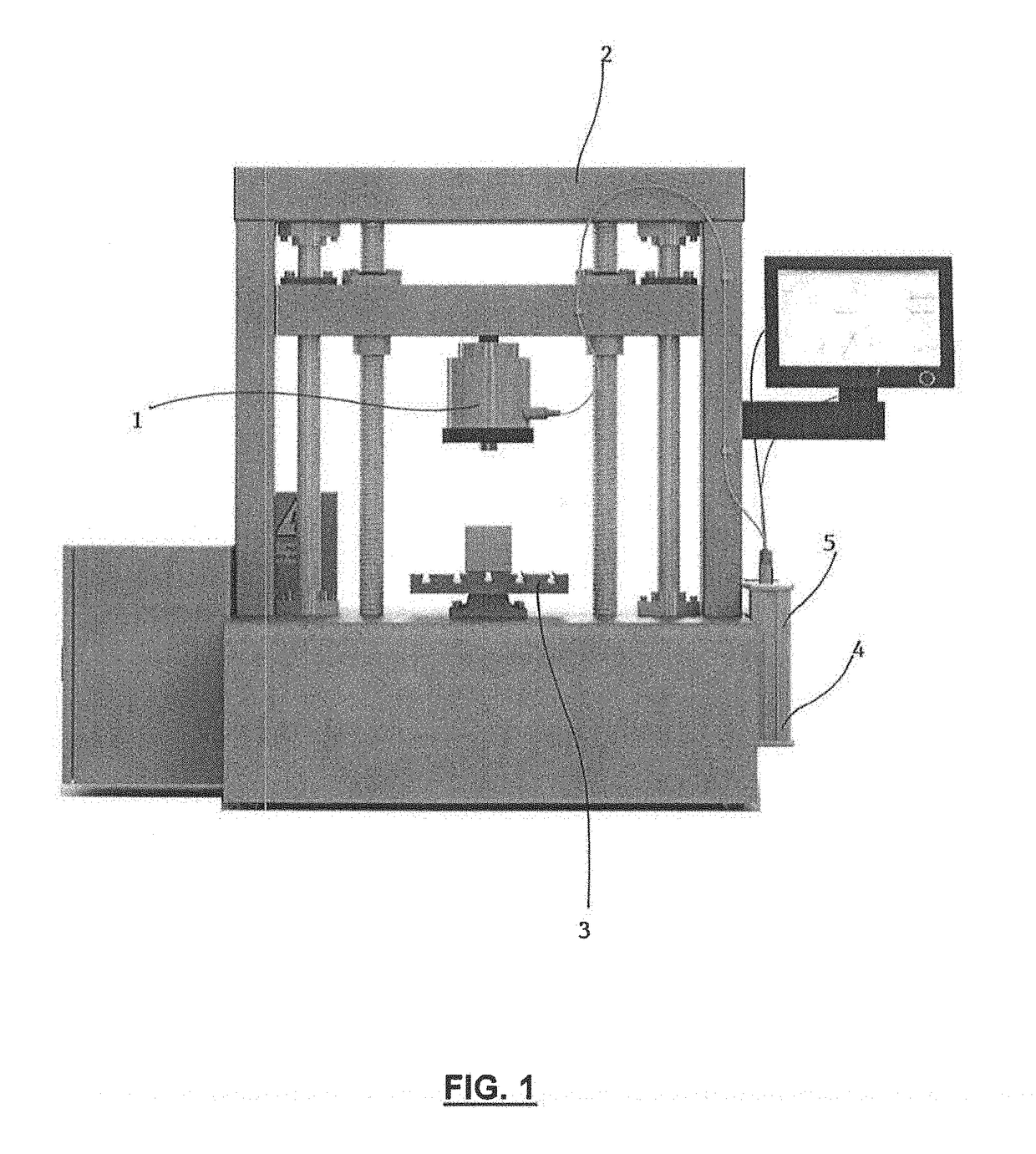 Indentation device, instrumented measurement system, and a method for determining the mechanical properties of materials by the indentation method