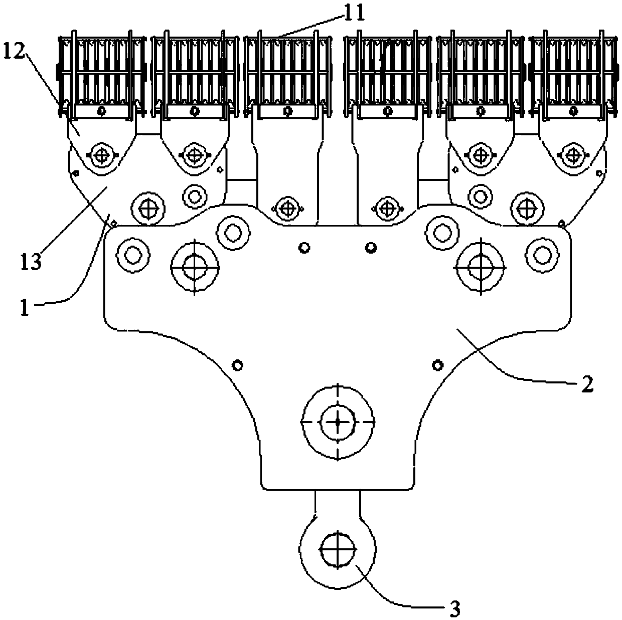 Pulley block combining structure, lifting hook and lifting device