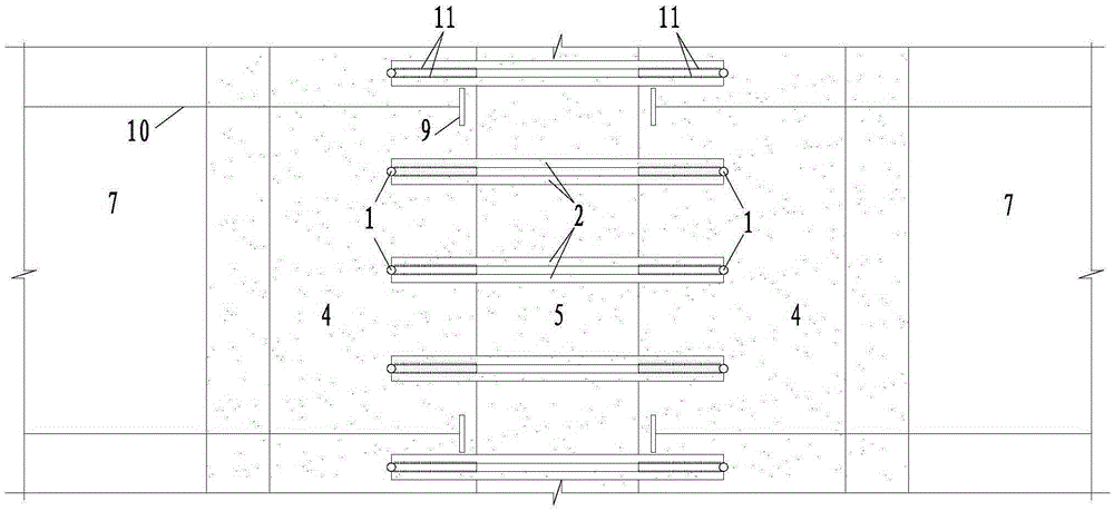 A transverse shear reinforcement connecting device for concrete bridge deck