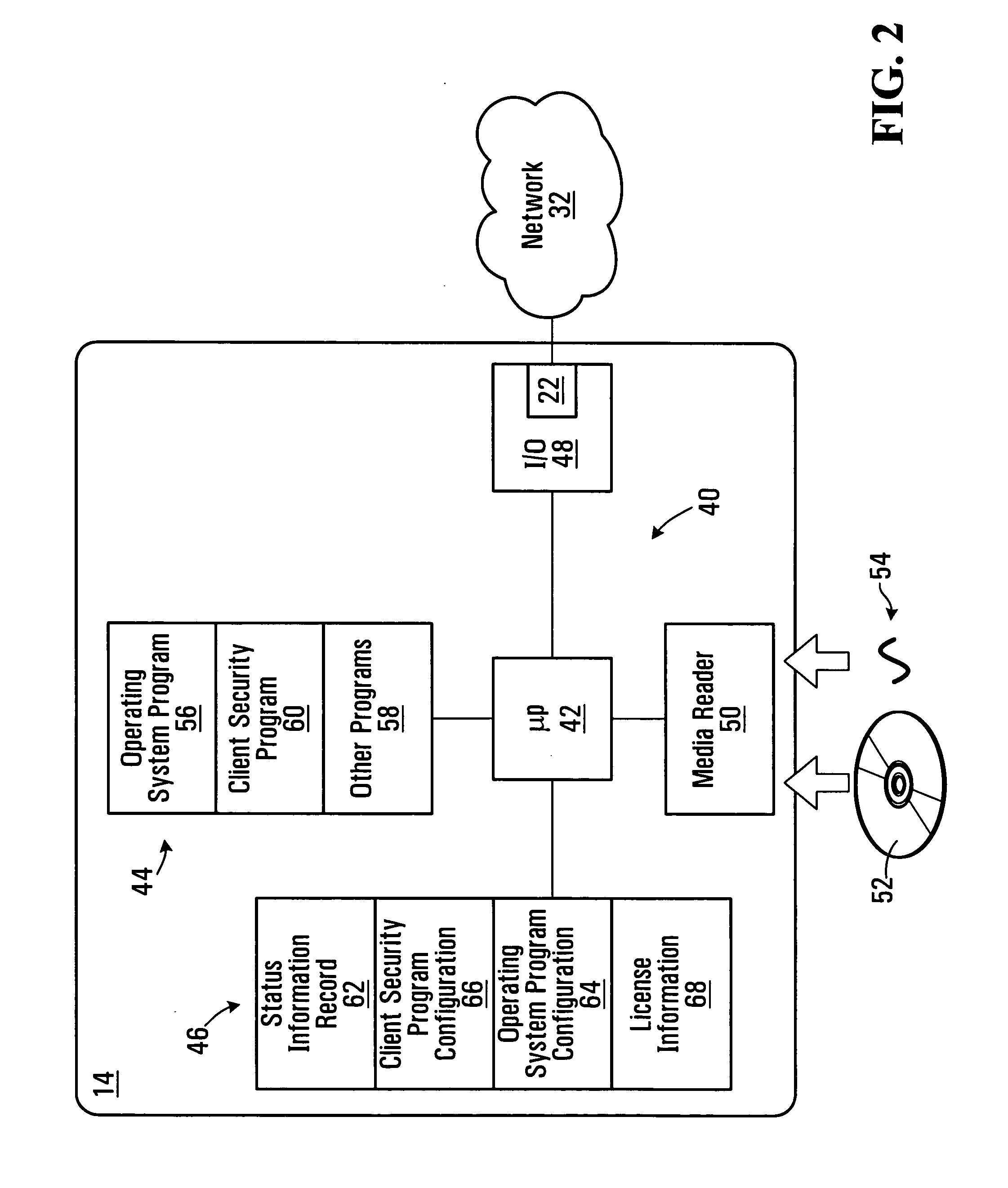 Method, apparatus, signals and medium for enforcing compliance with a policy on a client computer