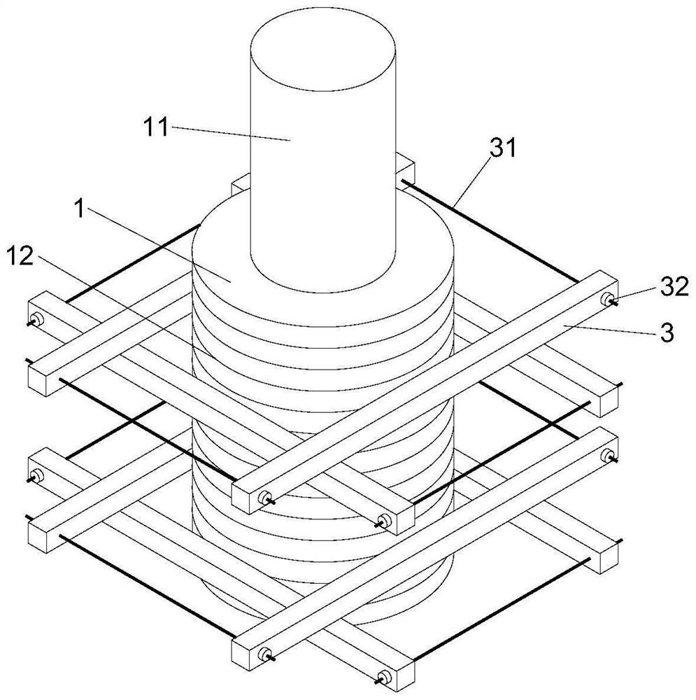 Construction method of water-damage-resistant reinforced protection structure of existing bridge bearing platform