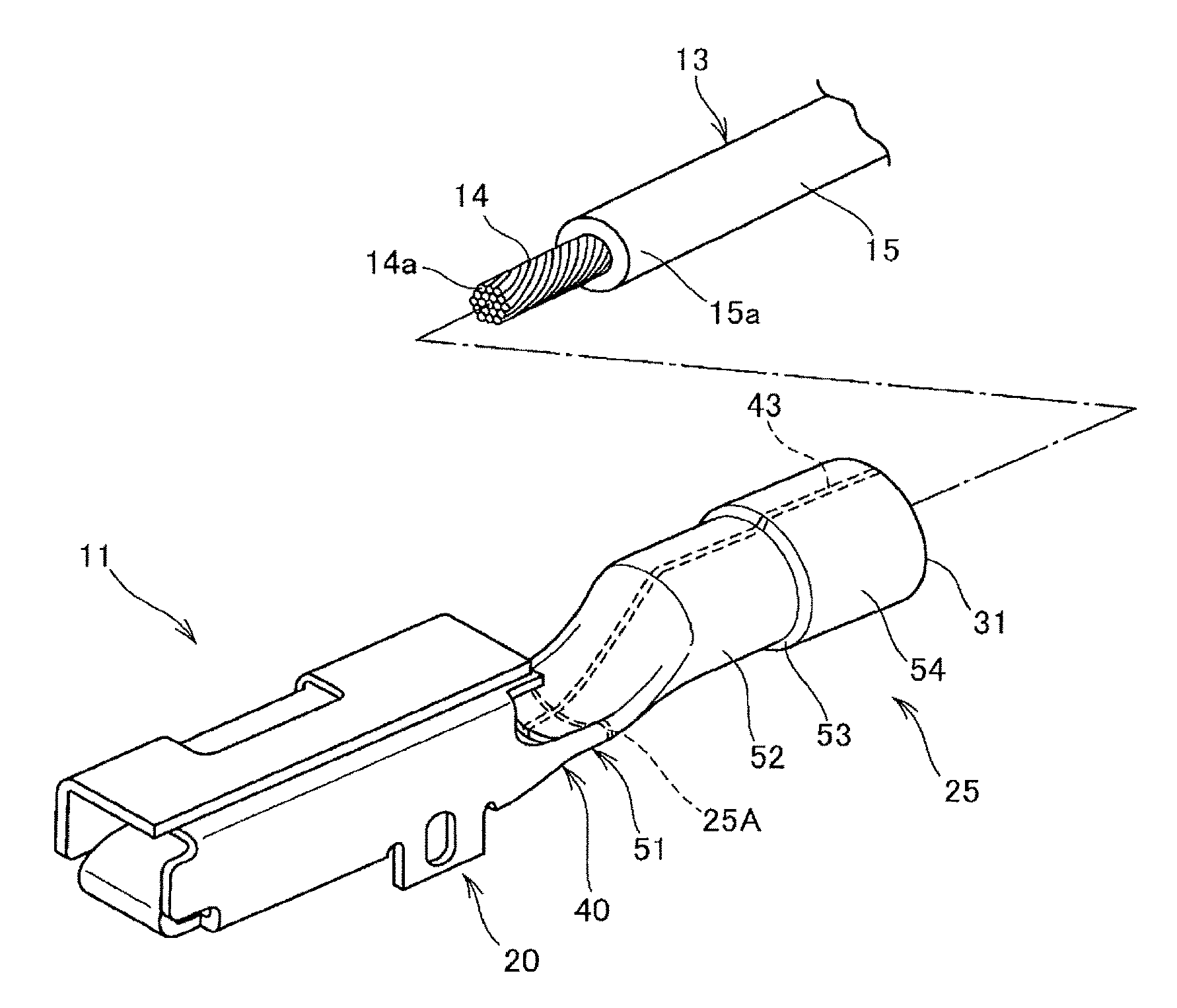 Electrical wire-connecting structure and method for manufacturing electrical wire-connecting structure