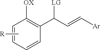 Catalytic enantioselective synthesis of 2-aryl chromenes and related phosphoramidite ligands and catalyst compounds