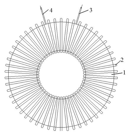 Water cooling structure of axial magnetic flux permanent-magnet wind driven generator