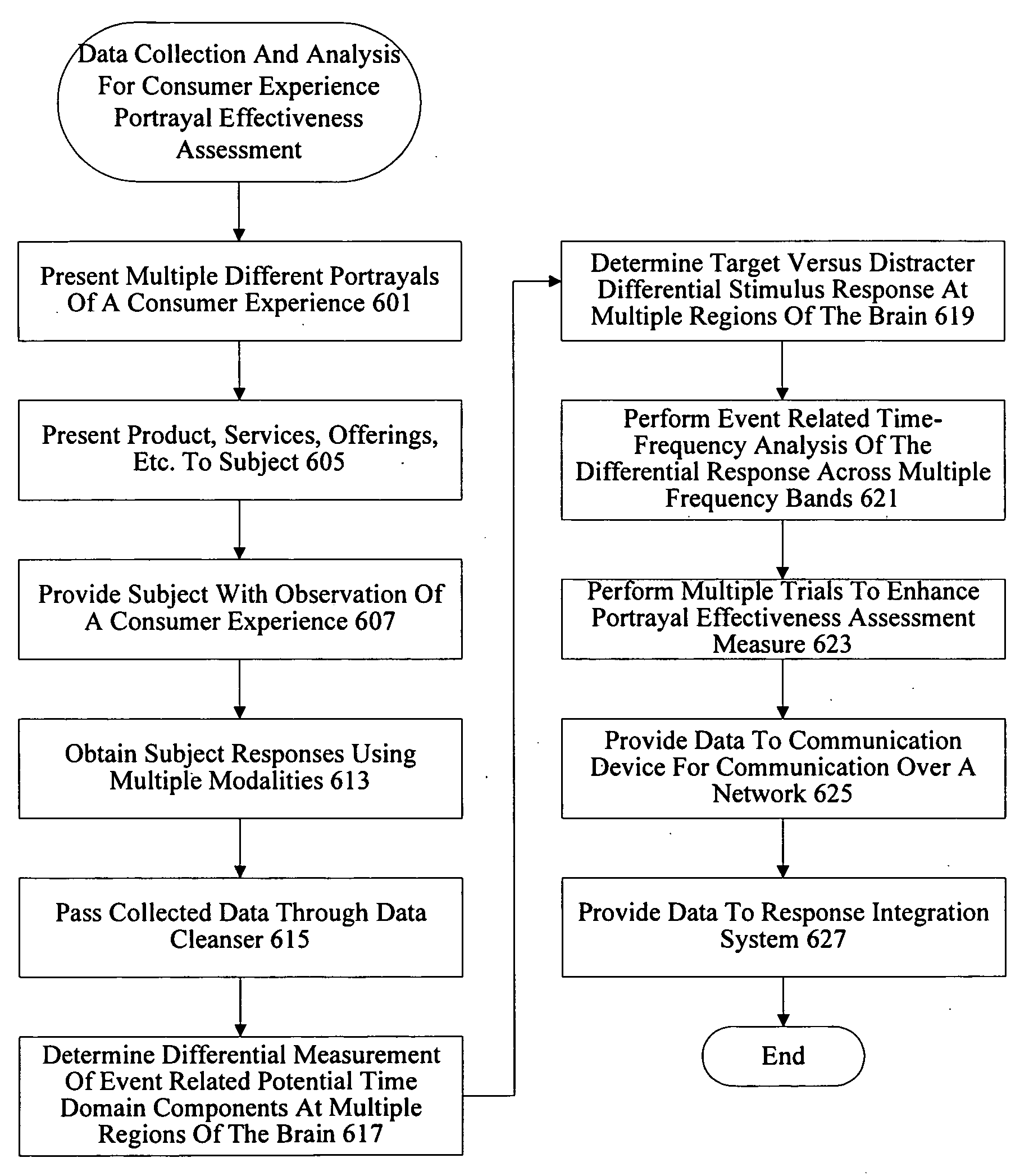 Consumer experience portrayal effectiveness assessment system