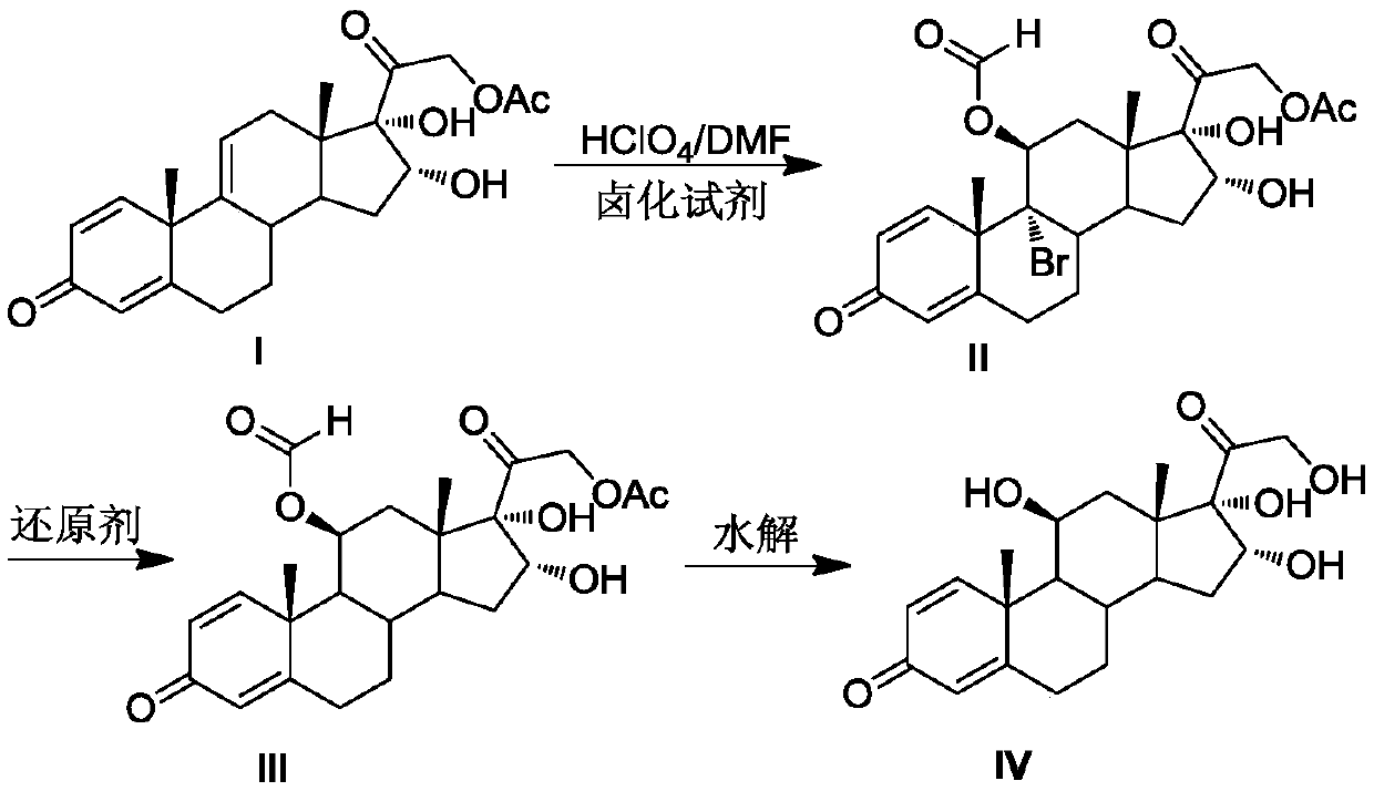 Preparation method of 16alpha-hydroxyprednisolone