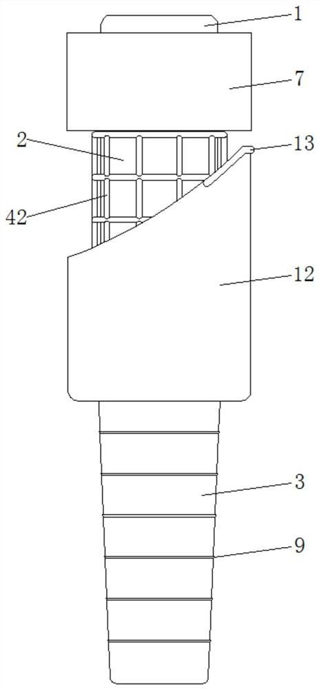 Connecting device for end-expiratory carbon dioxide detector port and stomach tube port and connecting and sealing method thereof