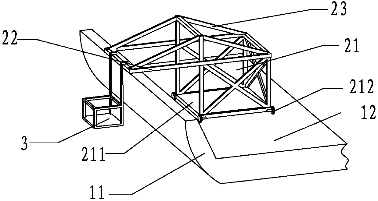 Construction device for anti-collision wall of viaduct