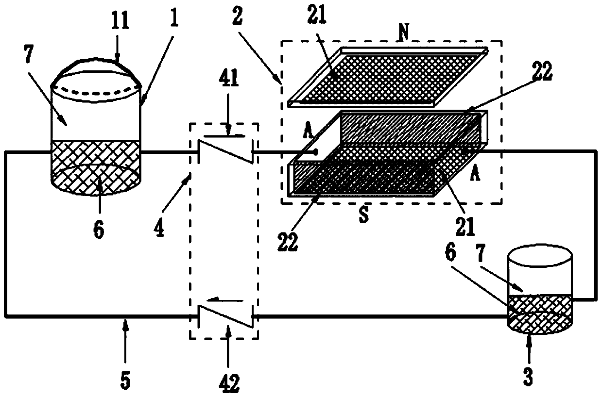 A liquid conductive working medium power generation system and power generation method driven by pulsating pressure