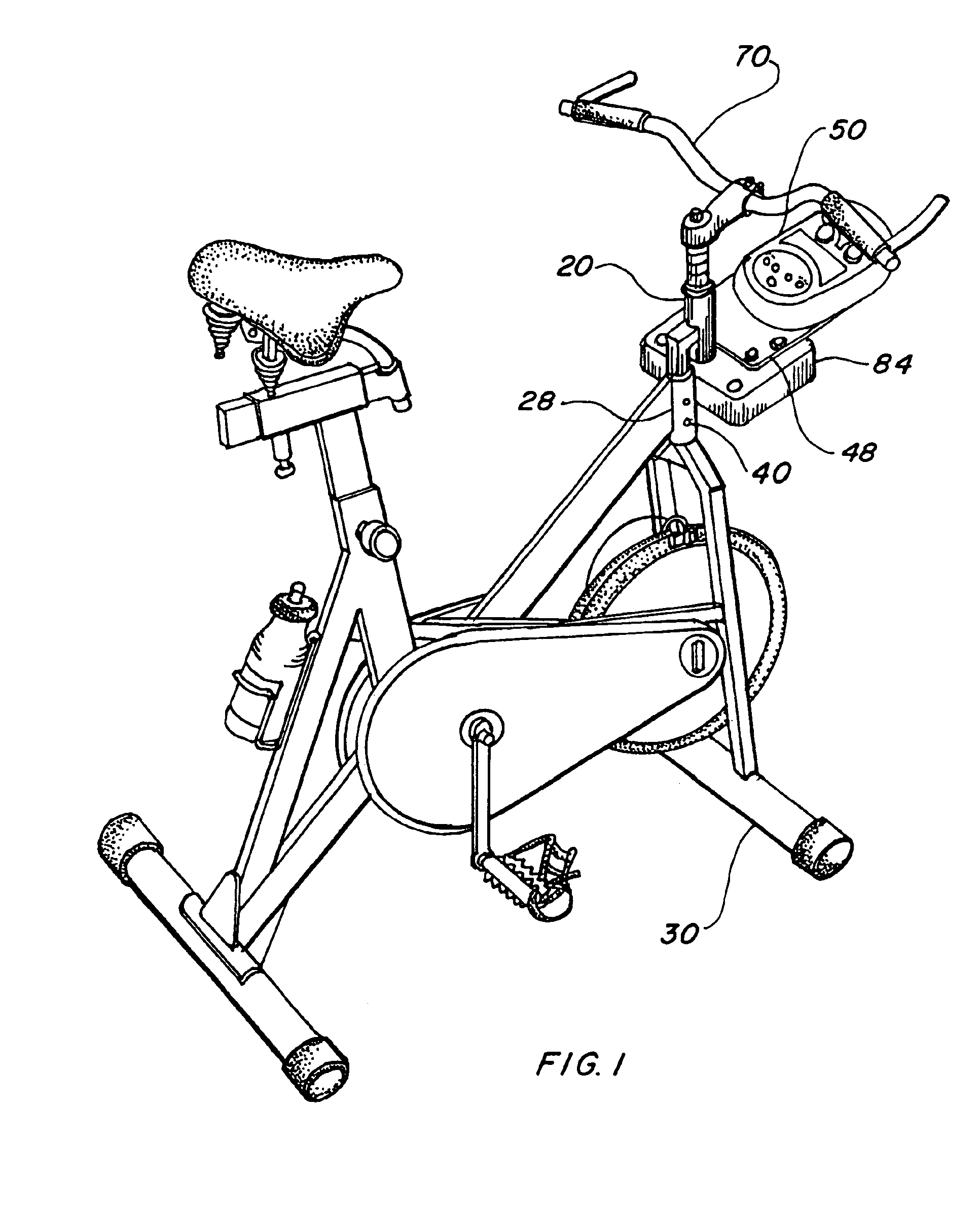 Exercise bicycle virtual reality steering apparatus