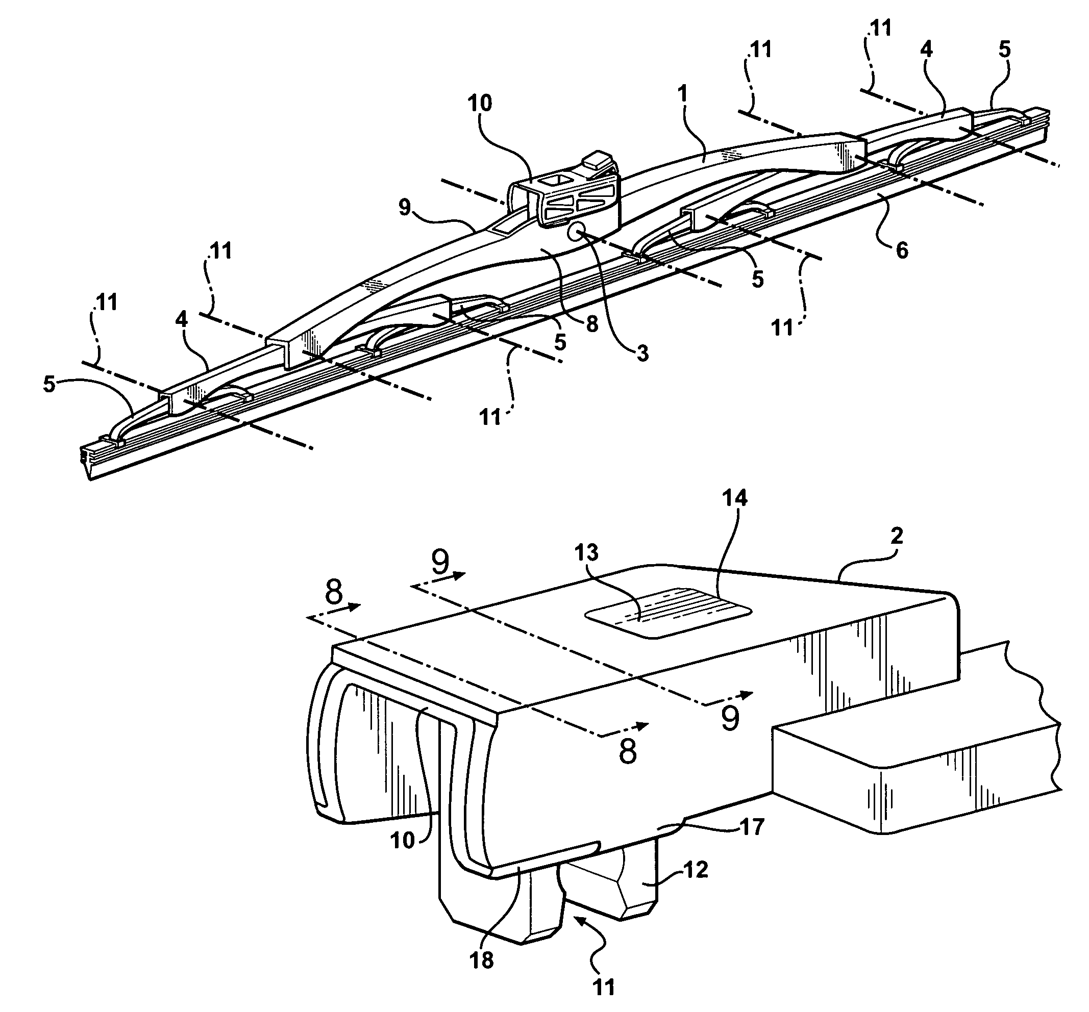 Windscreen wiper device