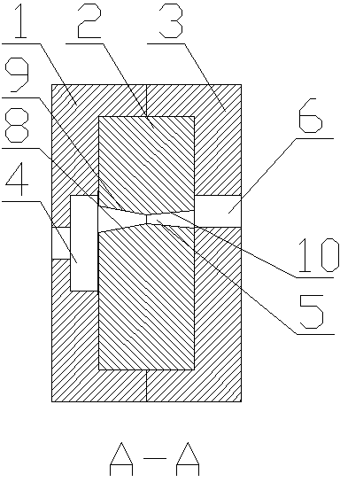 Continuous extrusion mold for C-shaped slot row