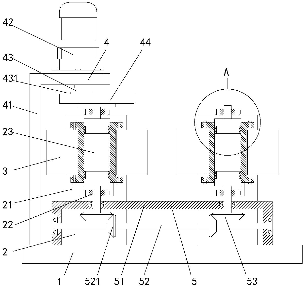 A glass production and manufacturing conveying line