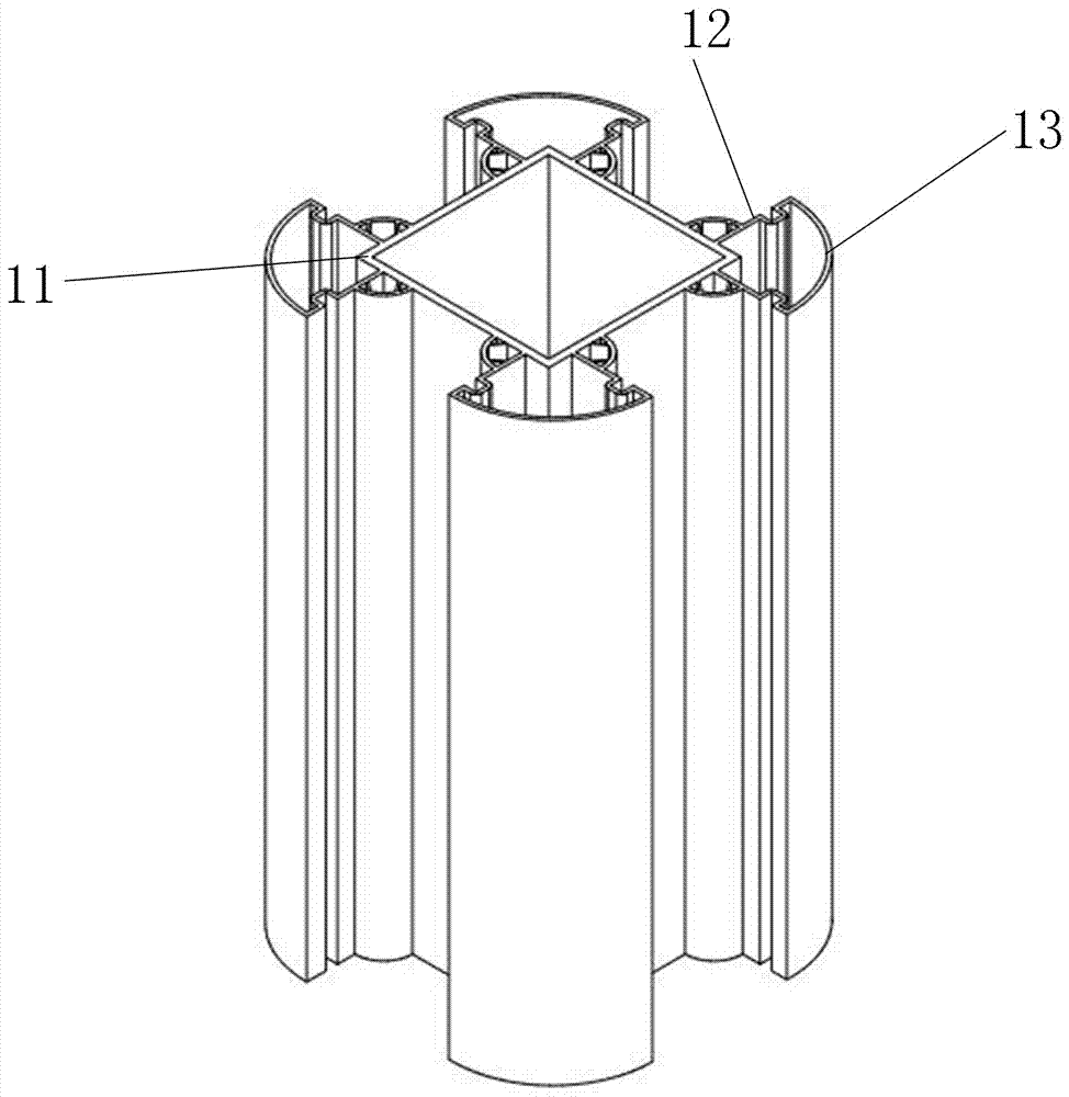 Easy-to-clean constructed wall column