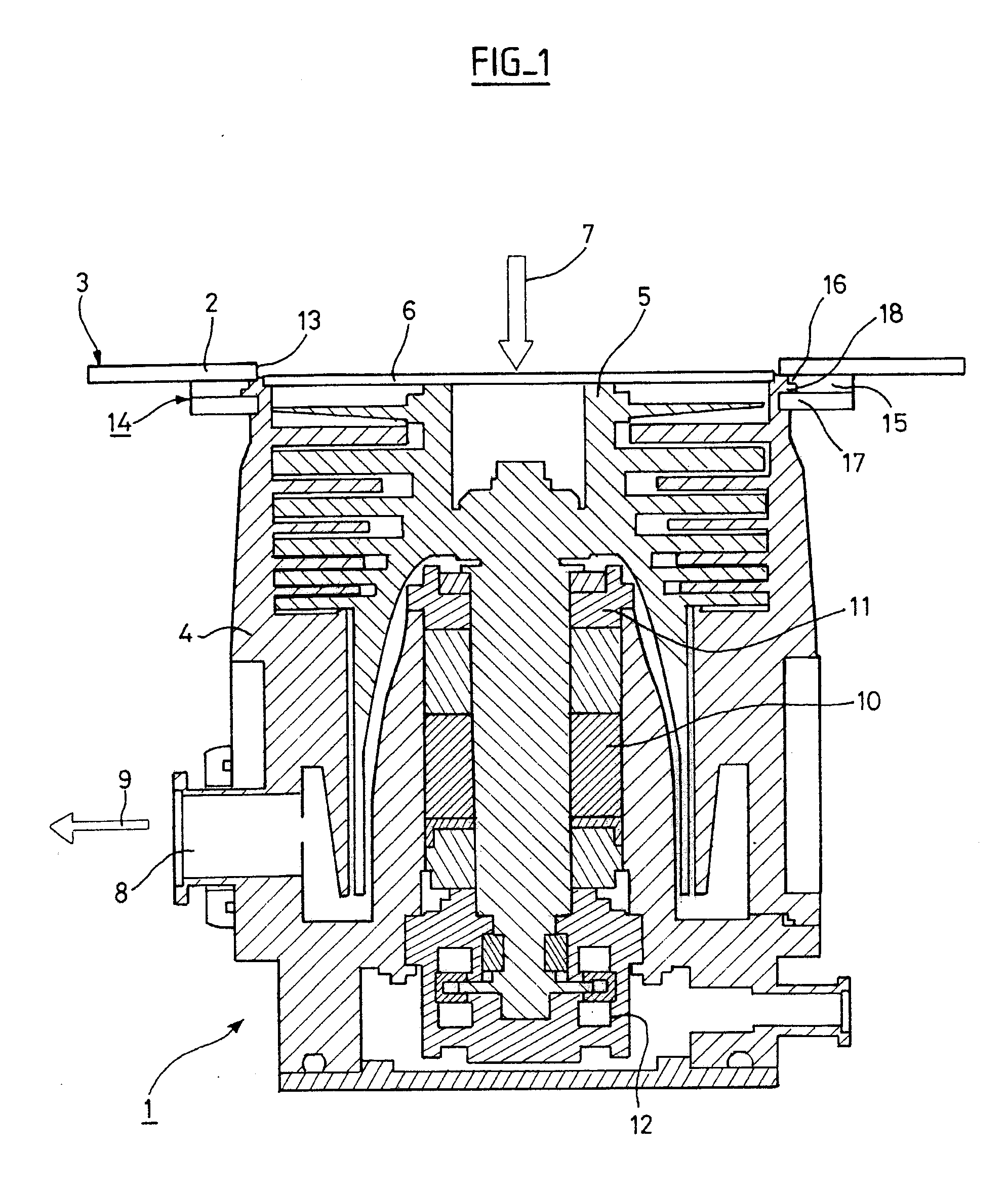 Fixing device for a vacuum pump