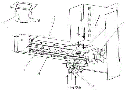 Feeding and combusting mechanism of barbecue grill