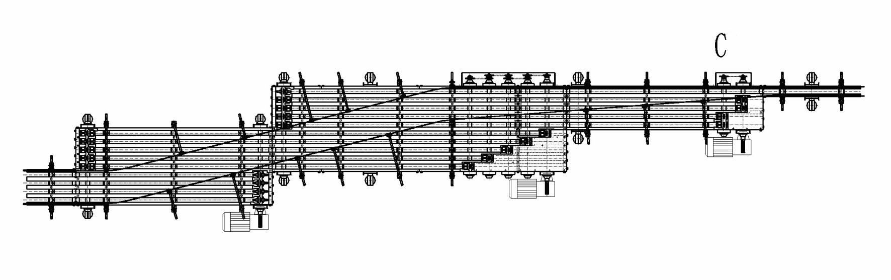 A beverage bottle conveying system