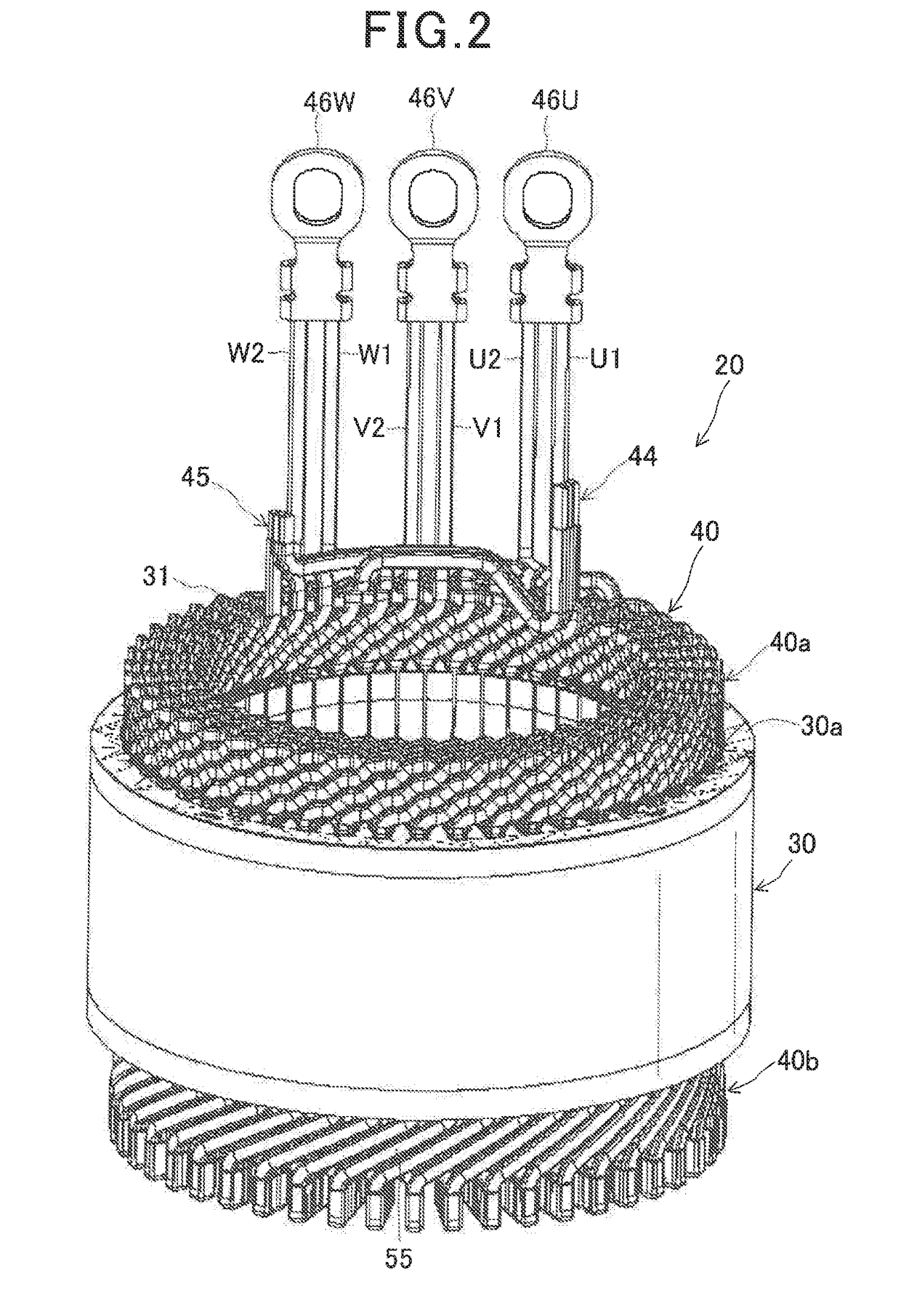 Stator for rotating electric machine