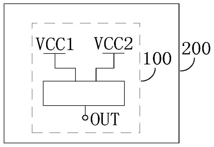 Redundant backup power source, chip and electronic device