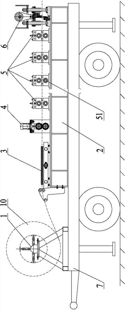 Cold-bending forming machine for vehicle-mounted high-intensity arc corrugated plate