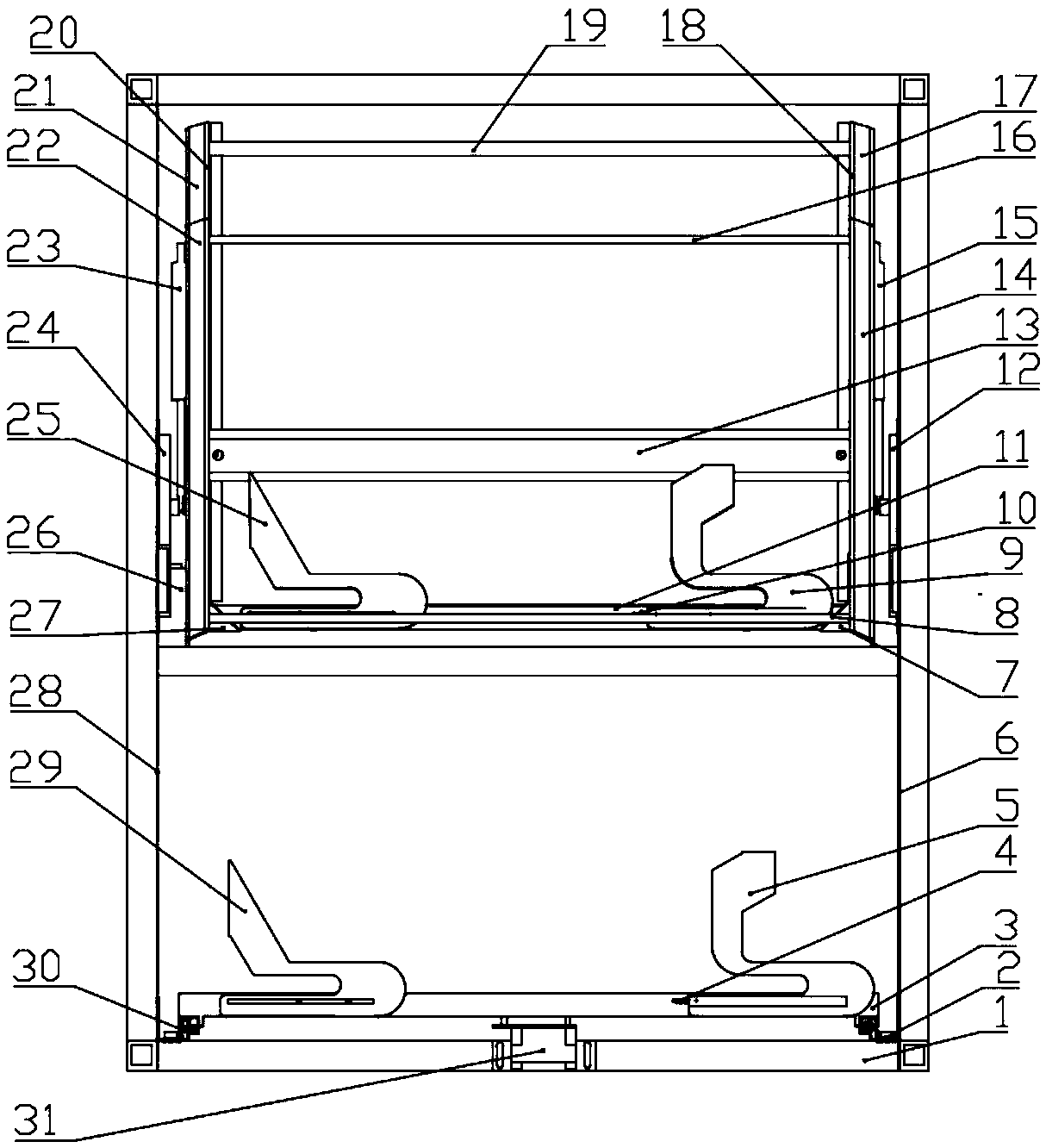 Intelligent lateral double-layer bicycle parking device