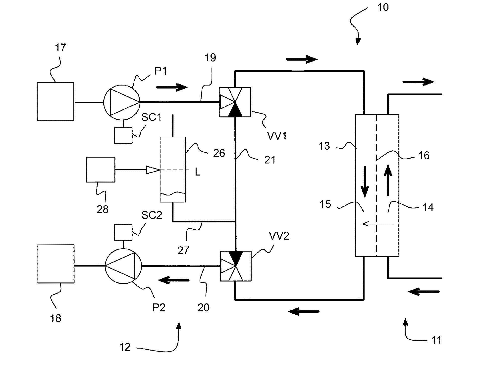 Relative pump calibration for ultrafiltration control in a dialysis apparatus