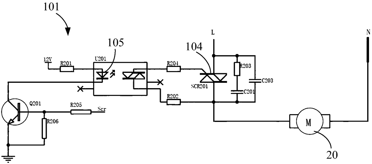 Motor control method, motor control circuit and food processor