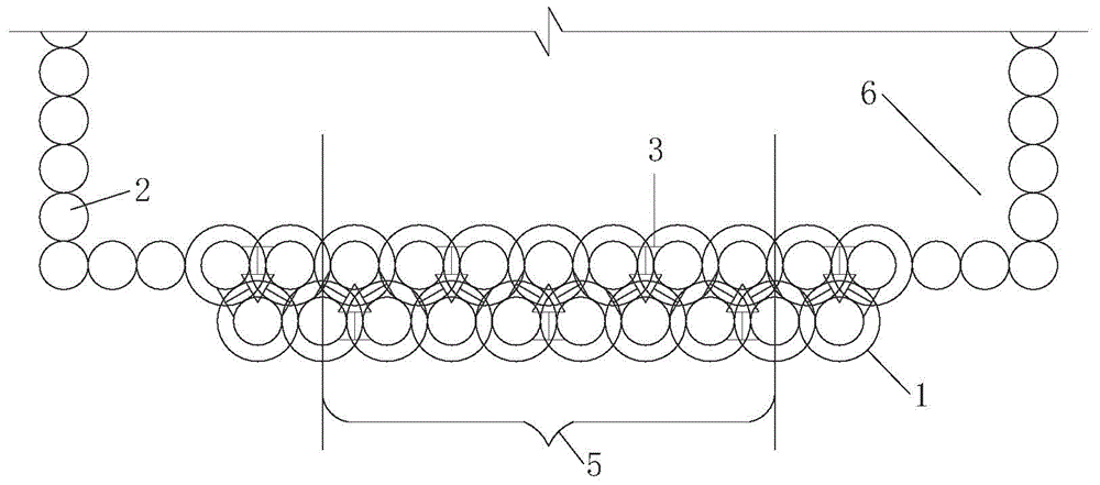 Construction method for overlength jet grouting stiffness core combined pile