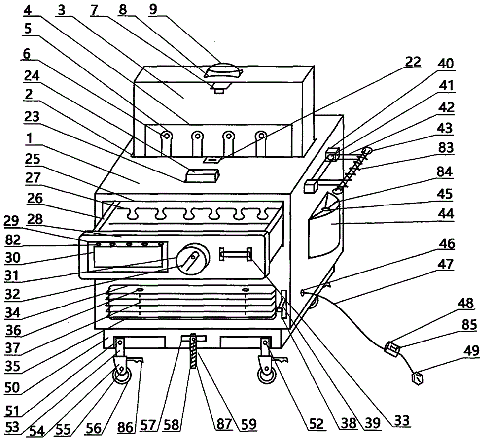 Traditional Chinese medicine acupuncture needle warming, wakening and disinfecting device