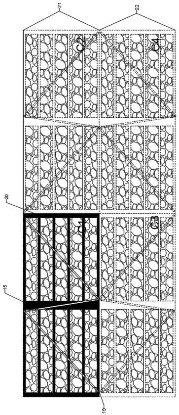 Multi-level cross-mining-area ground drilling well pattern laying method