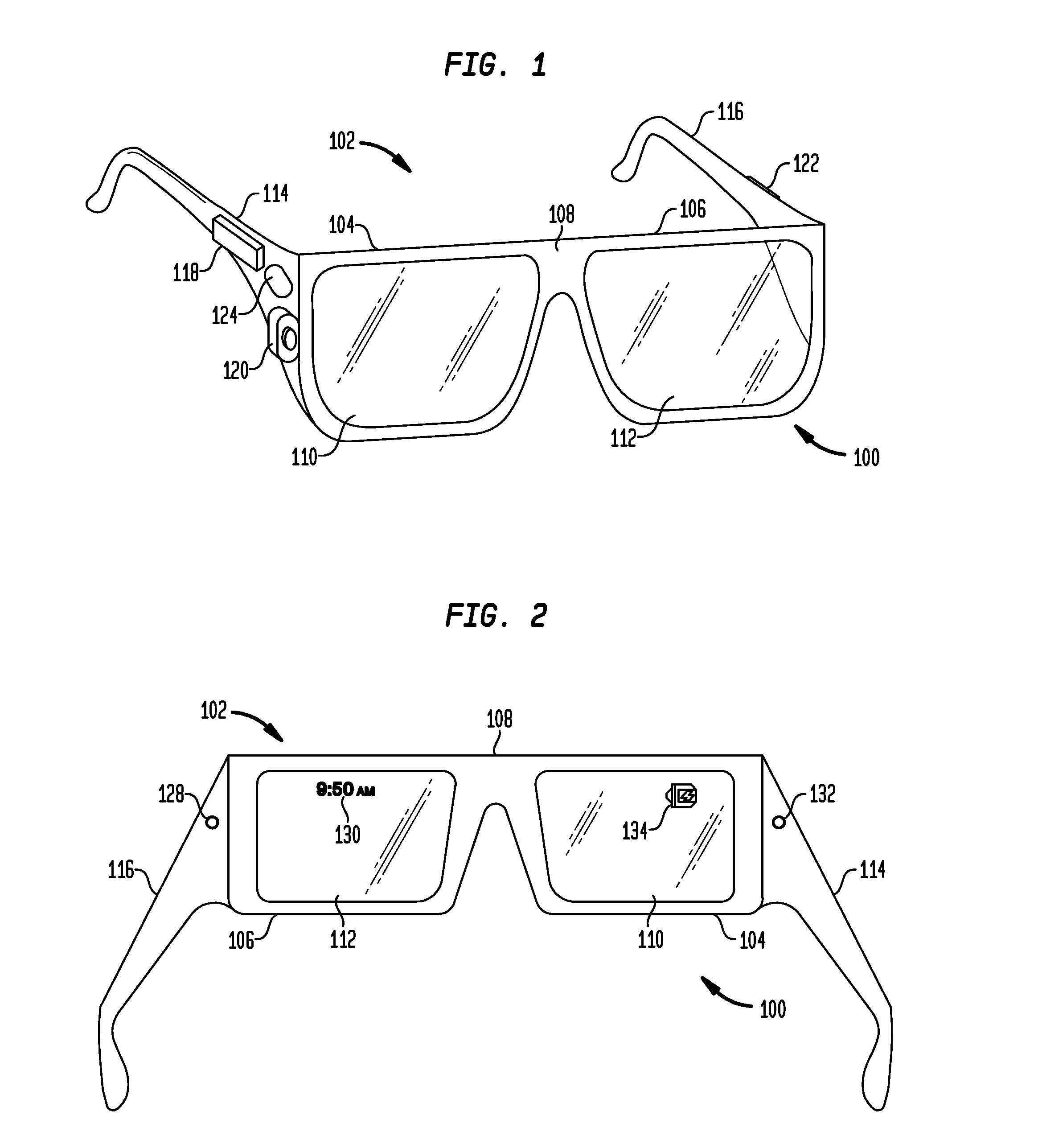 Wearable device with input and output structures