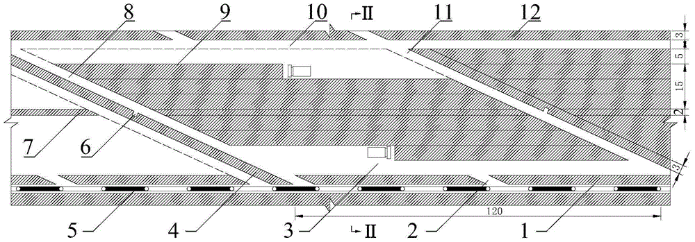 Mechanized continuous mining method of gently inclined thin veins based on mining machine