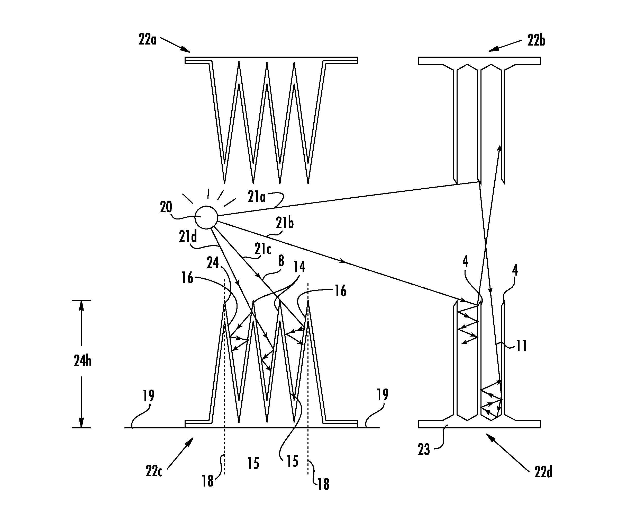 Optical black surface