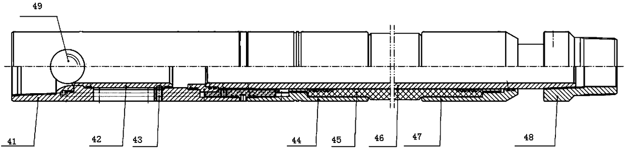 Protective sleeve volume fracturing pipe string