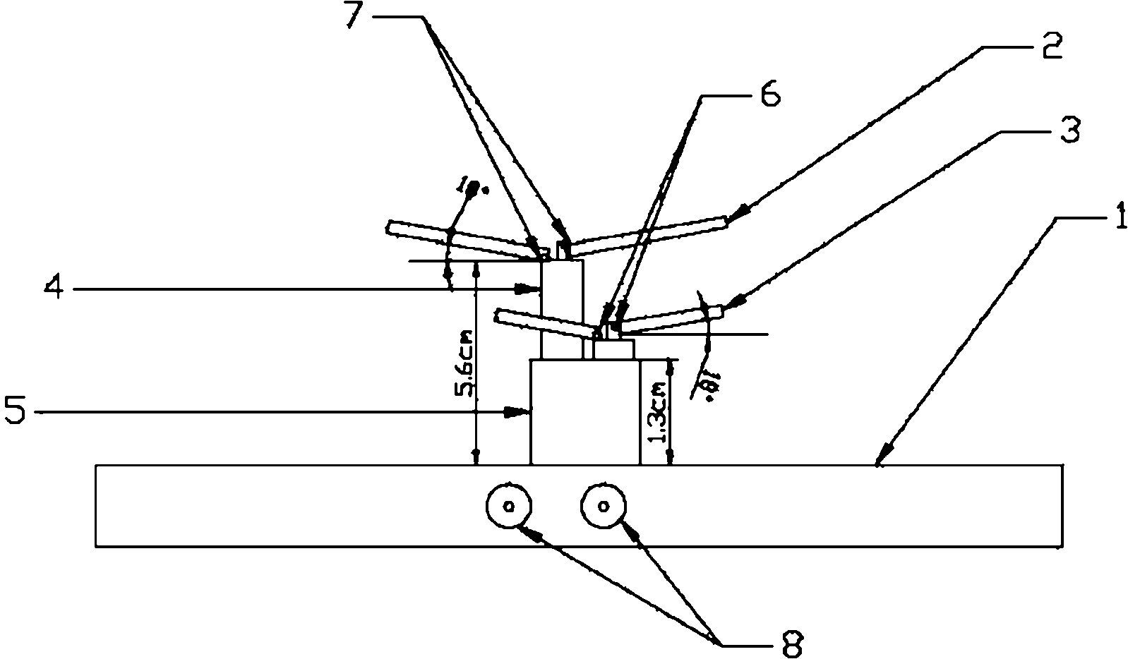 Rotary type vehicle-mounted antenna for Big Dipper navigation system