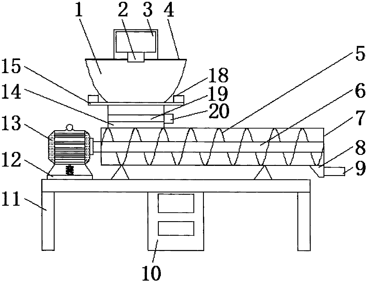 Adjustable feed adding device