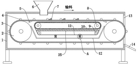 Scrap iron distributing device for fastener machining