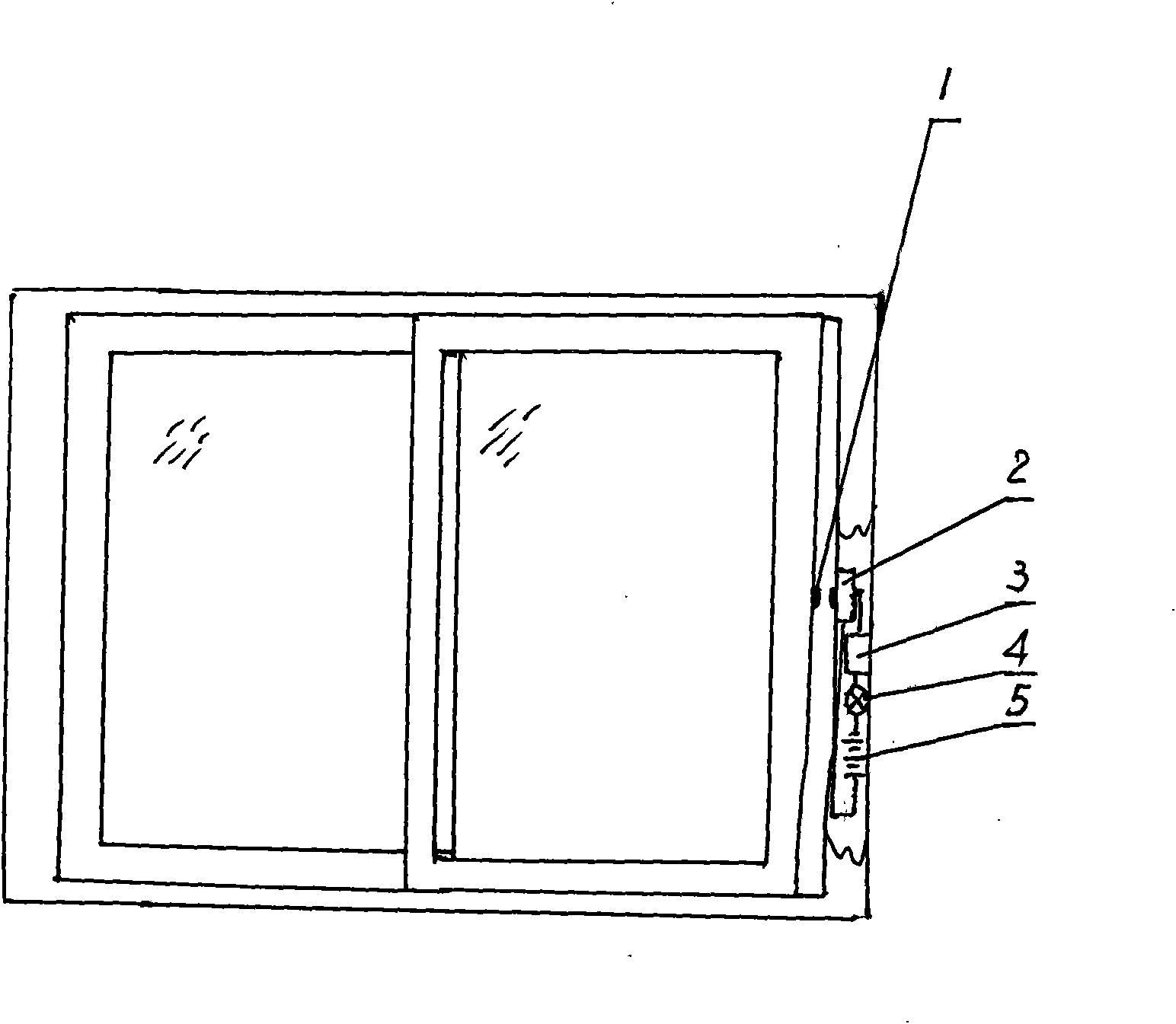 Automatic alarm security window