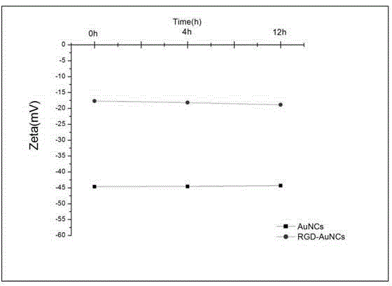 RGD-labeled fluorescent gold nano-cluster preparation method