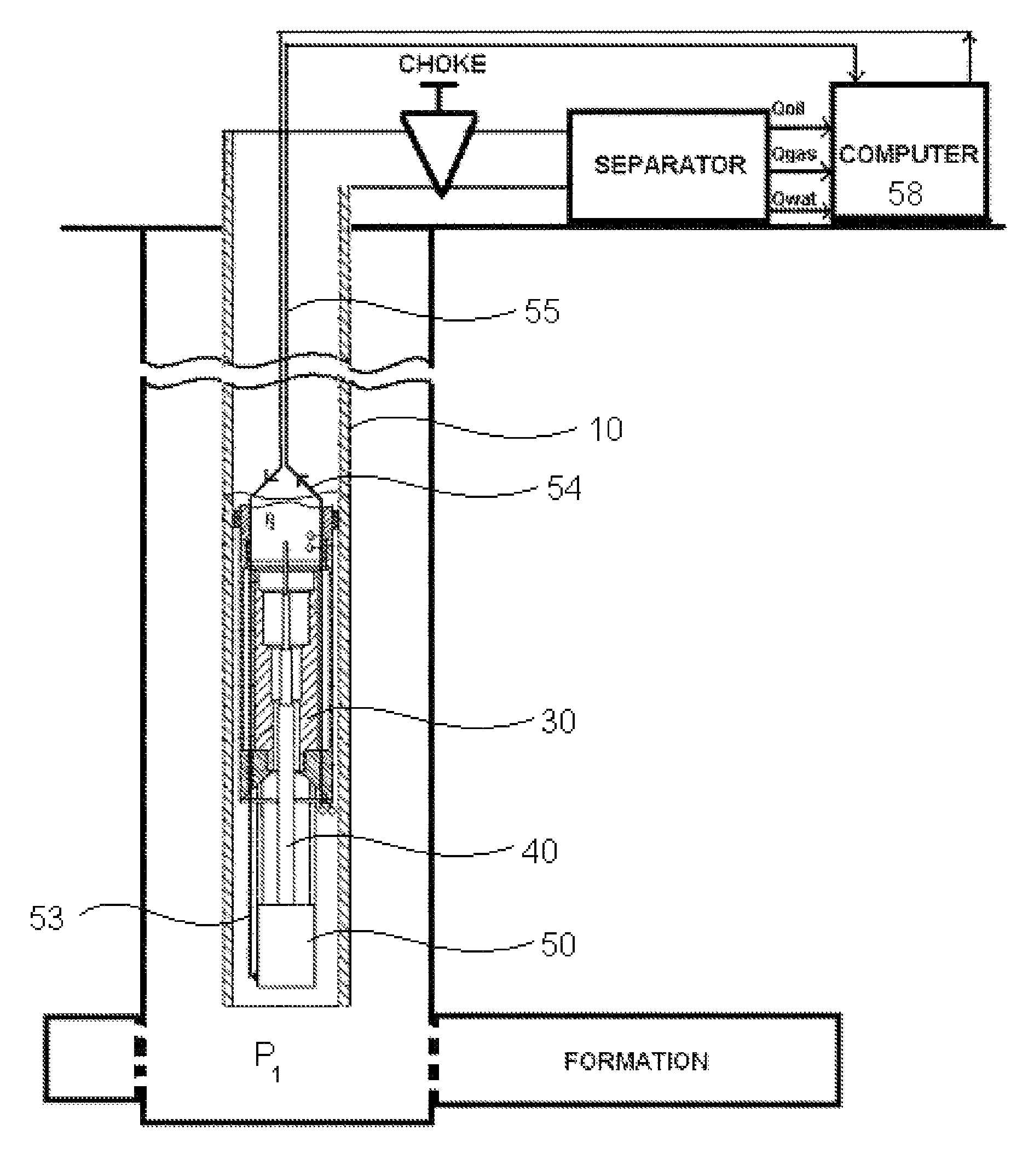 Bottomhole tool and a method for enhanced oil production and stabilization of wells with high gas-to-oil ratio