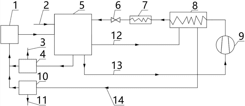 Frozen seawater desalting device system adopting heterogeneous sedimentation and crystallization nucleation way