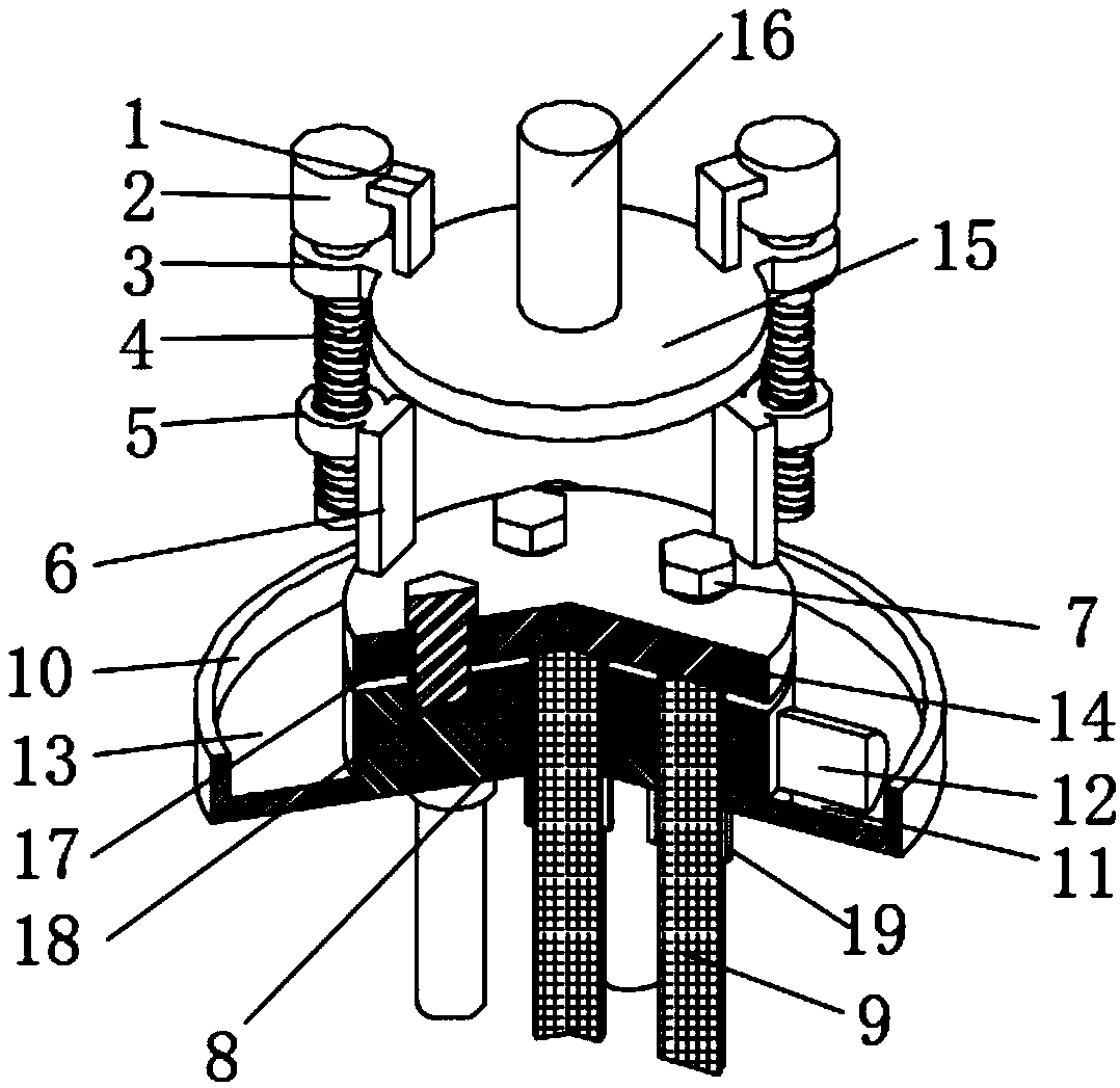 Slab bridge pier column concrete vibration device