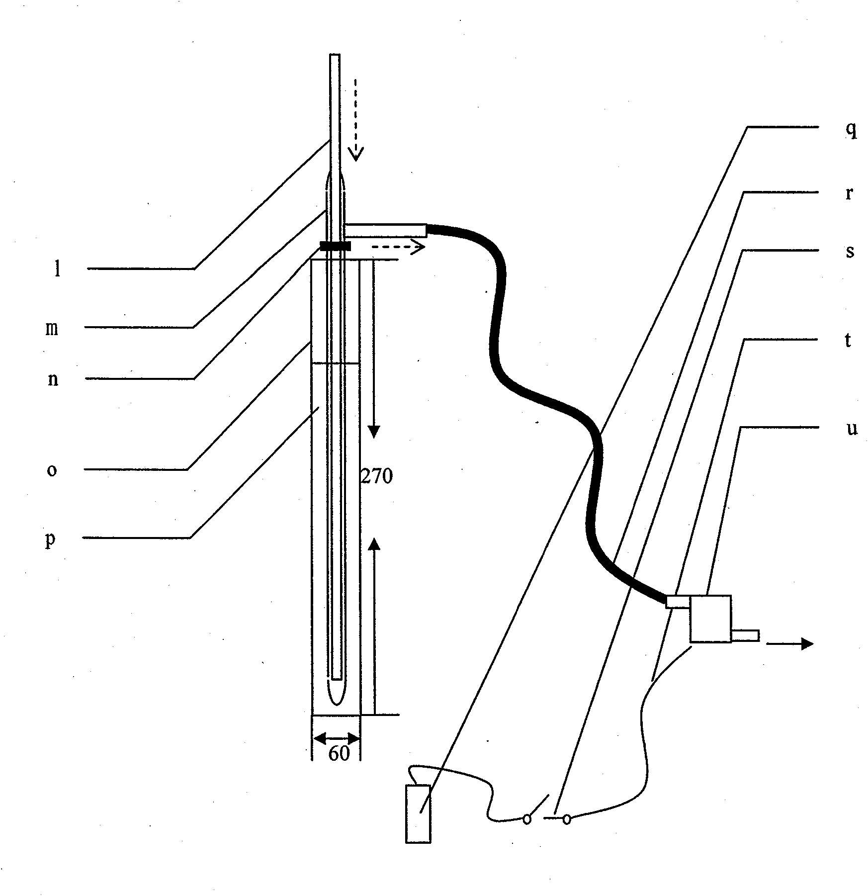 Atmosphere vapour gradient sampling device and its application method