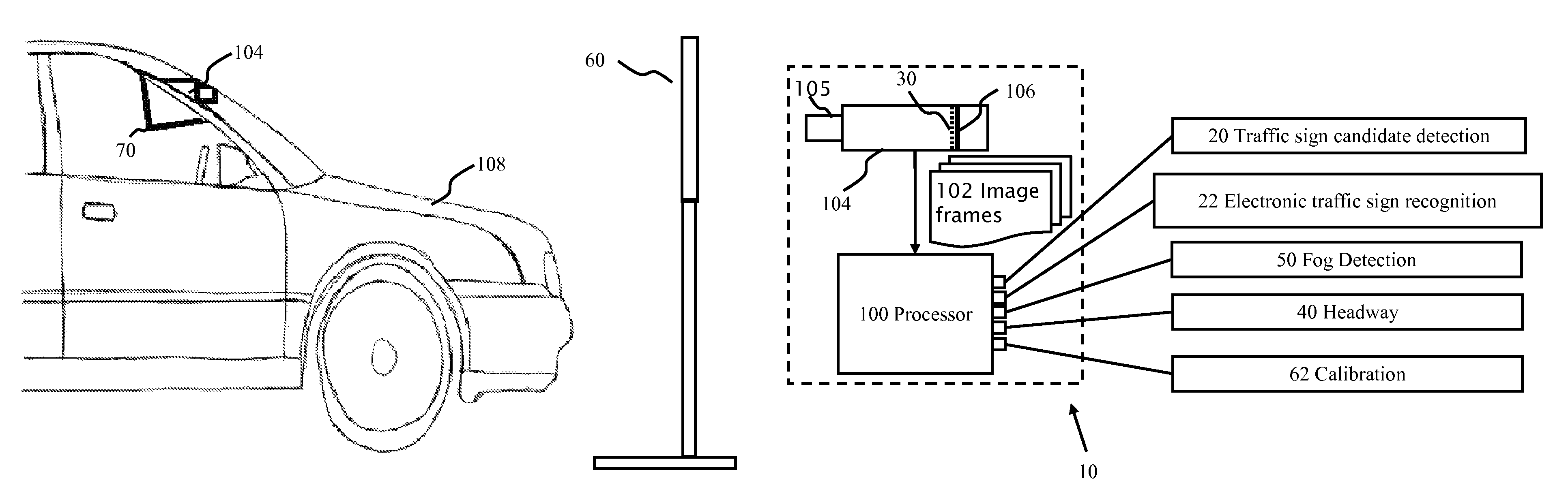 Adjustable camera mount for a vehicle windshield