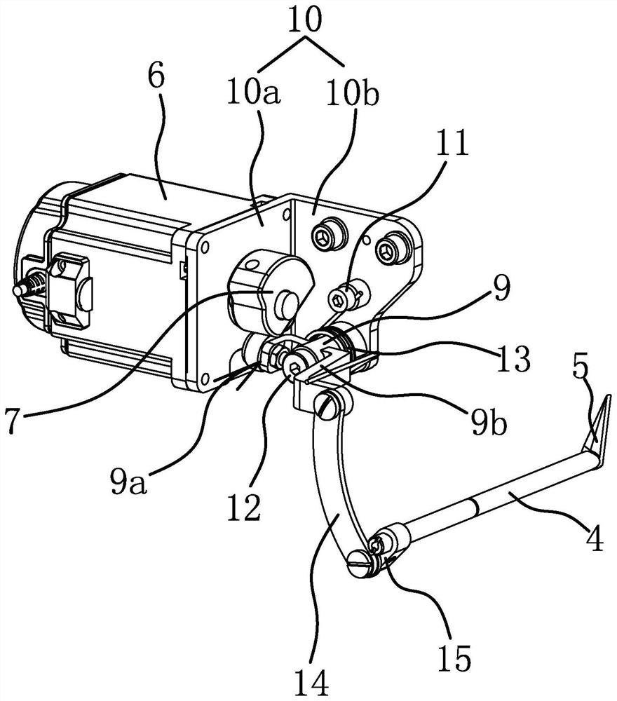 Driving mechanism for thread trimming and lifting presser foot in overedger