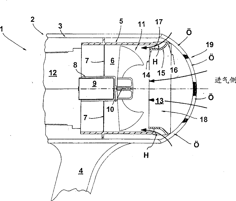 Warm air hair care device