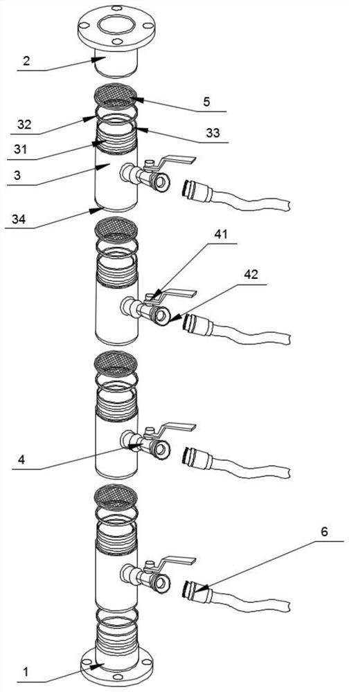 Water treatment pipeline convenient to disassemble and use