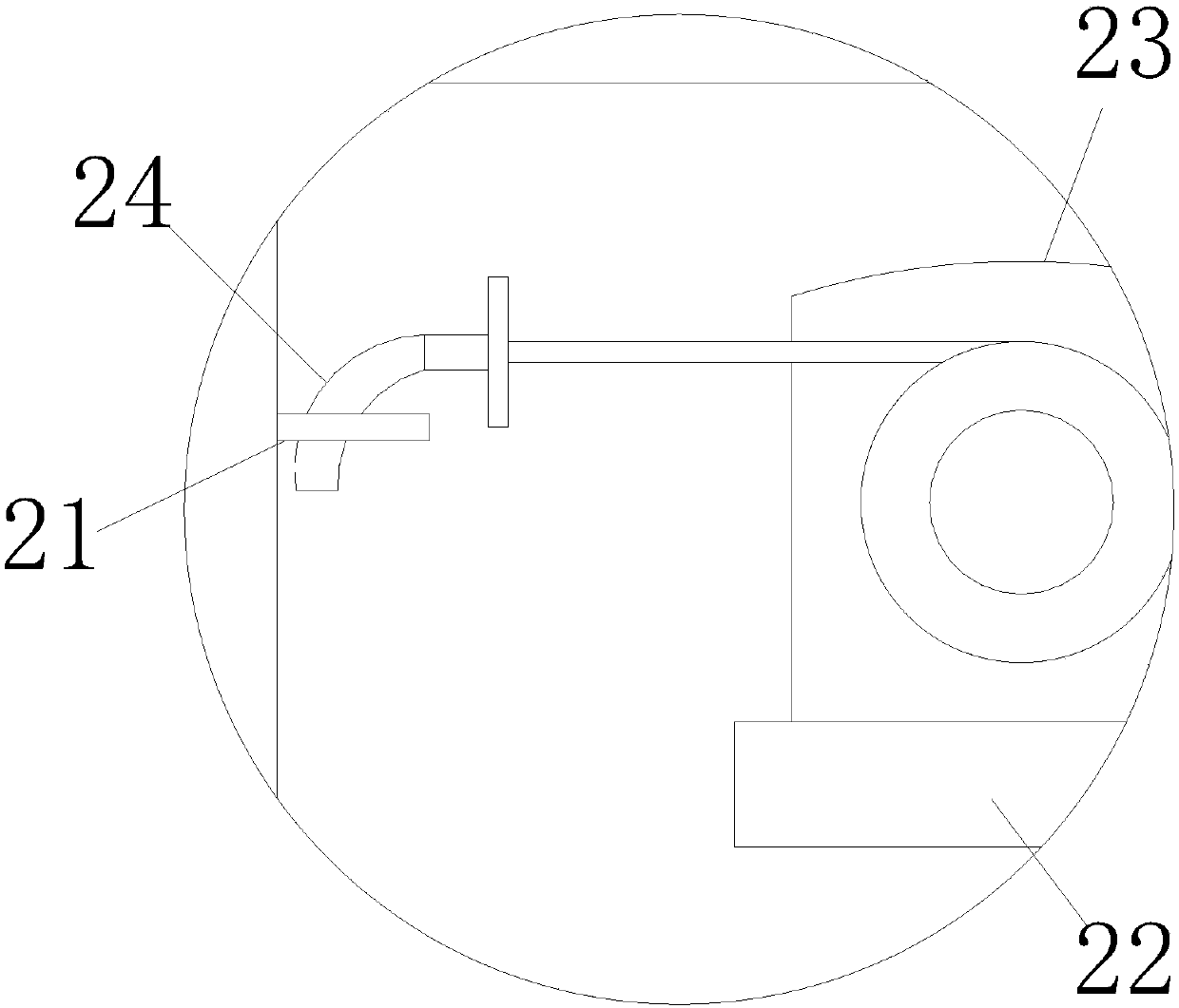 A steel strip unwinding device that can adjust the width according to the diameter of the steel strip