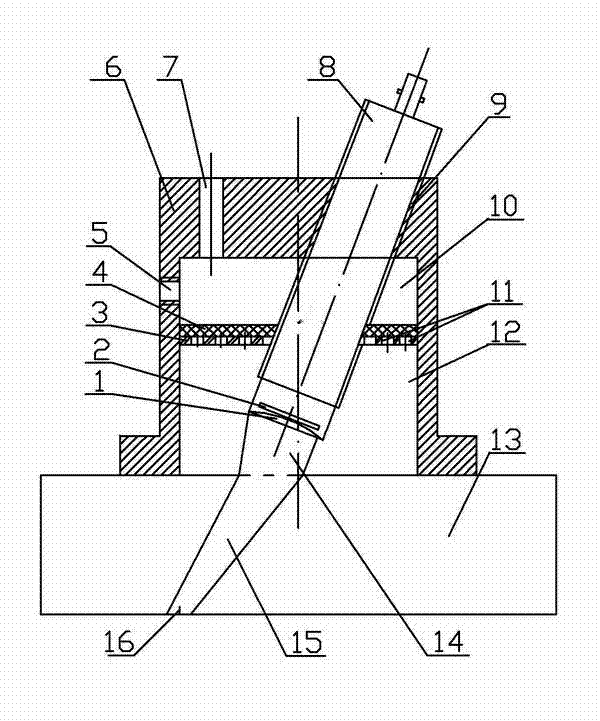 Transverse wave focusing and flushing ultrasonic probe